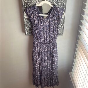 Universal Thread Floral Ruffled Tiered Midi Dress